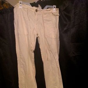American Eagle Outfitters Cream Colored Khakis